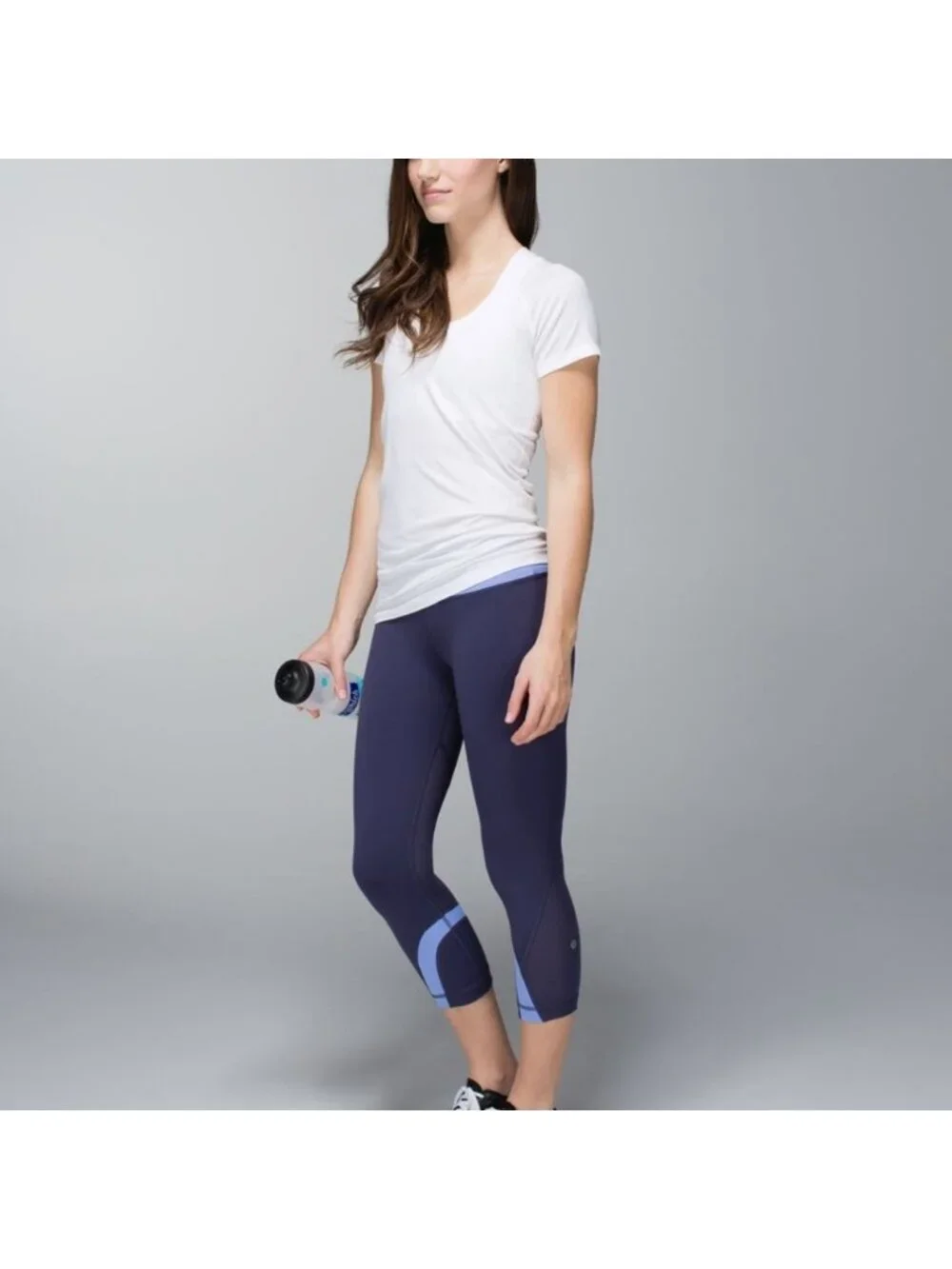 Lululemon Run: Inspire Crop II Cadet Blue / Lullaby